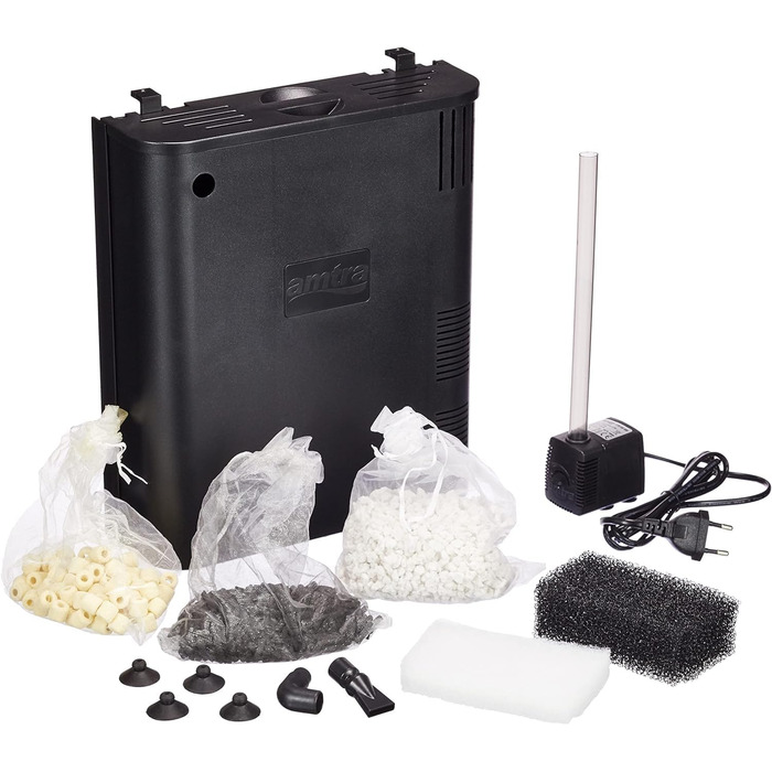 Amtra Filtering Box Black 150 — внутрішній біологічний фільтр для акваріумів, 520 л/год, професійні фільтруючі матеріали