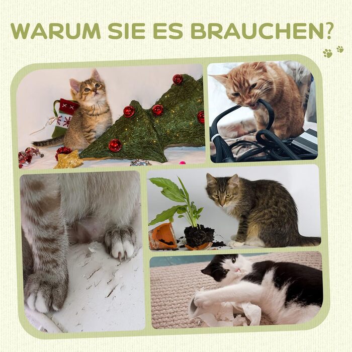 Котячий кігтеточки PawHut 62см: когтеточка-стійка з джутового покриття, з іграшкою-м'ячиком, для дому, сіро-бежева