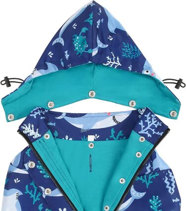 Дощовик для собак HDE, двошаровий, на блискавці, з капюшоном, розмір 3XL (XXX-Large, Хай)