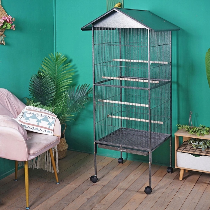 Клітка Wideshop 52 x 52 x 157 см, чорна