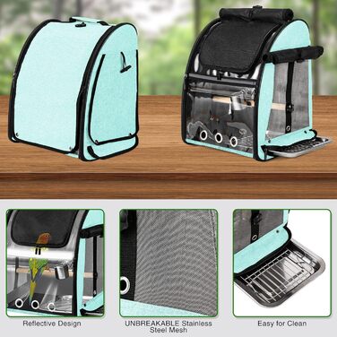 Переносна сумка-переноска для птахів Suertree з нержавіючою сталлю, зелена