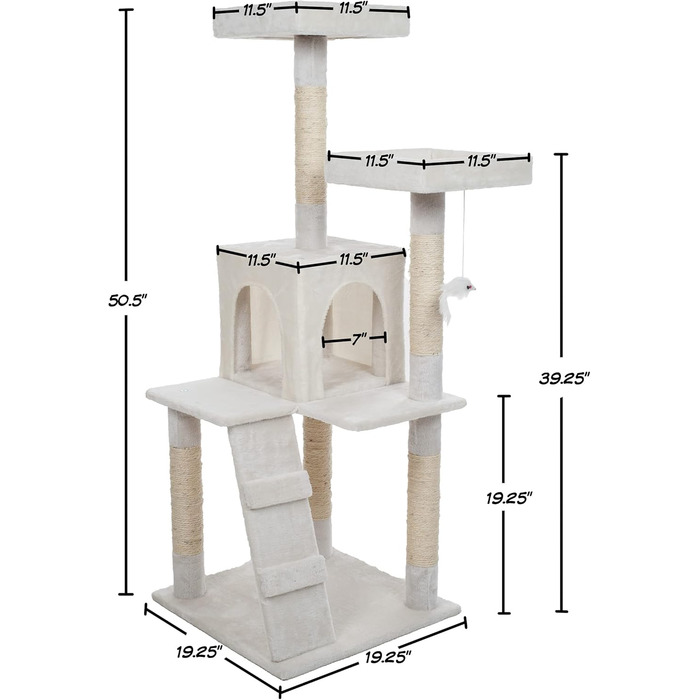 Дряпка для котів Penthouse Sleep & Play, 122 см, біла