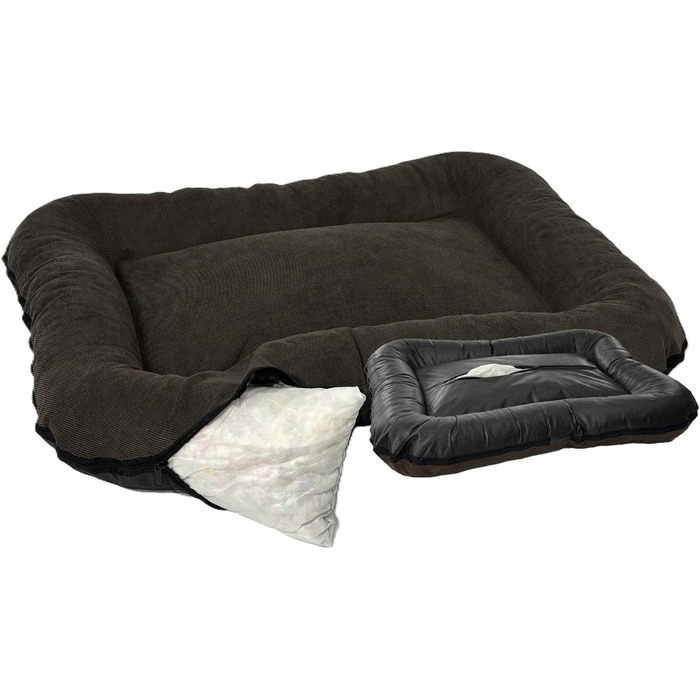 Матрац для собак KIM, ліжко для собак, подушка для собак, диван для собак, можна прати (M 80x60 см, сірий) M 80x60 см сірий