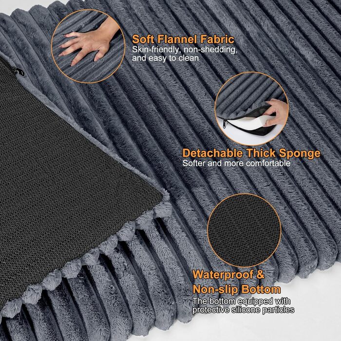 Килимок для тварин у машину FURTIME: захист заднього сидіння, неслизький, миючий, знімний чохол, підходить для собак, котів, SUV, легкових авто, вантажівок