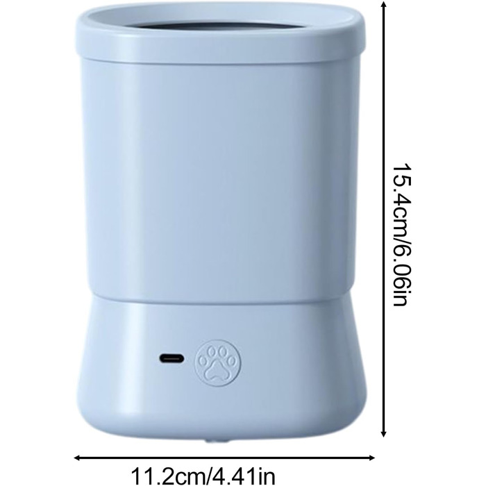 Очищувач лап для собак: чаша для миття лап з 2 швидкостями, захист від бризок, для дому, подорожей, прогулянок