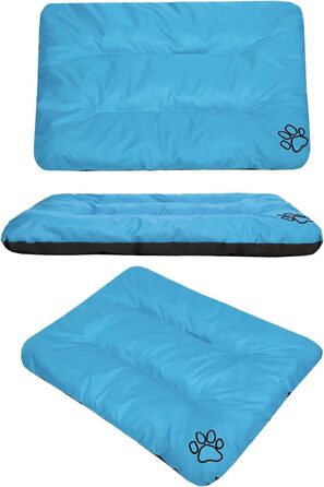 Килимок для собак, лежанка для собак великих, середніх та малих порід - вологостійкий, м'який, 90x60x8 см, блакитний