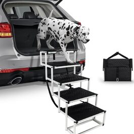 Сходинки для собак у машину, складані, з алюмінію, 5 сходинок, для великих собак, SUV, LKW