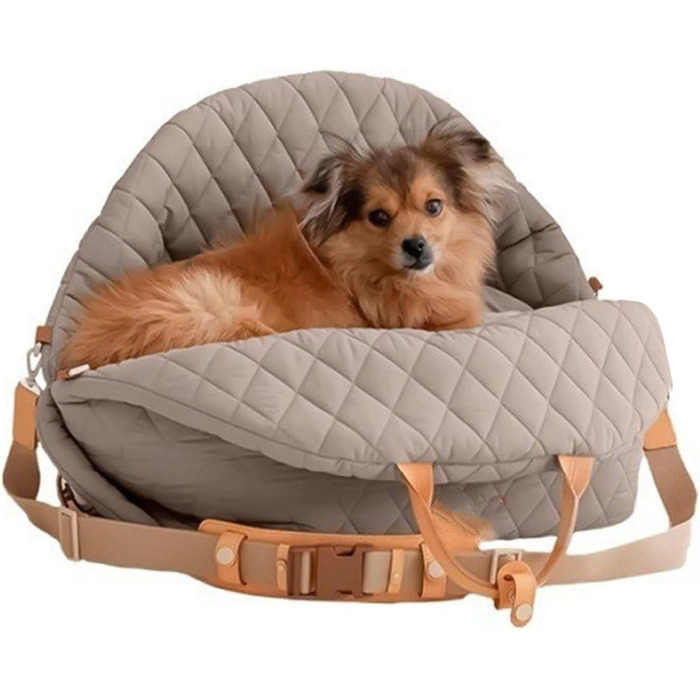 Міцна переноска для собак ZYHARUKO з кишенею для зберігання, 3-сторонні кільця, неслизьке дно для автомобіля, подорожей, дому, зручна для подорожей