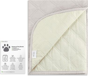 Водонепроникний коврик для собак, 137 x 208 см, килимок для домашніх тварин, ковдра для собак, неслизький, міцний, багаторазовий, можна прати в пральній машині, захист для дивану, ліжка, автокрісла, темно-сірий (Бежевий, S (76x190 см))