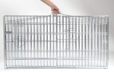 Вольєр для тварин Kerbl Easy, оцинкований, із сонцезахистом, 115x115x60 см