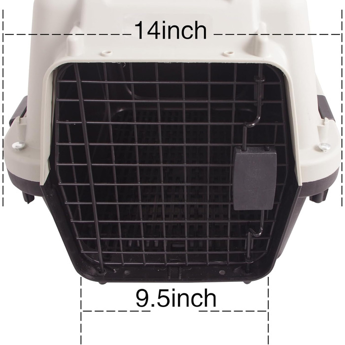 FOURPAW переносна пластикова будка для собак і котів, маленька, світло-коричнева, для подорожей, без коліс