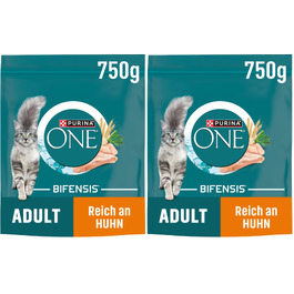 Сухий корм для дорослих котів Purina ONE Bifensis з куркою, 6 x 750 г