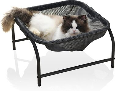 Велике котяче ліжко-гамак JUNSPOW 43×43×24 см, квадратне, для великих котів та цуценят, підвищене місце для сну, з відмінною повітропроникністю, самостійне розташування