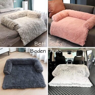 М'яке ліжко для собак та котів ANQI, рожеве, 76x76 см - ліжко-корзина, килимок для собак, захист дивану та багажника