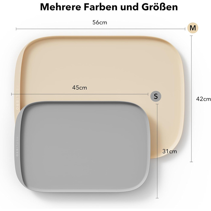 Підкладка під миску для собак та котів PETLIBRO Silikon, сіра, 45x30 см, нековзна, водонепроникна, для миття в посудомийній машині