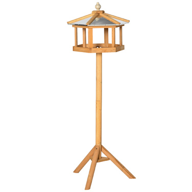 PawHut Birdhouse Bird Villa Годівниця для птахів з підставкою та цинковим дахом 113x40x40 см, погодостійка годівниця для птахів для саду та патіо