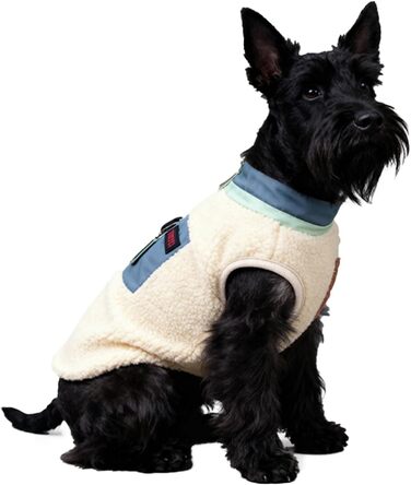 Зимовий пуловер для собак, тепла куртка для собак, кремовий колір, розмір L