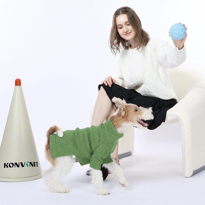 Теплий світшот для собак KONVINIT Hundepullover, довгий рукав, колір зелений, розмір 3XL