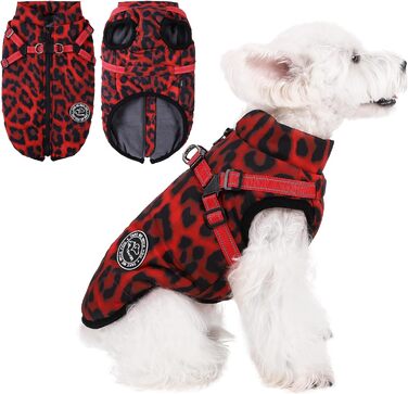 Теплий зимовий одяг для собак Avlot: червоний, розмір L, теплий флісовий одяг, водовідштовхуючий, для холодної погоди