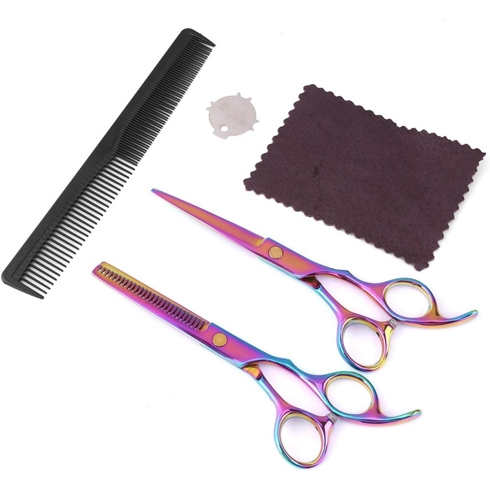 Набір професійних ножиць для грумінгу котів та собак EVTSCAN, 4 шт., з нержавіючої сталі, 17 см