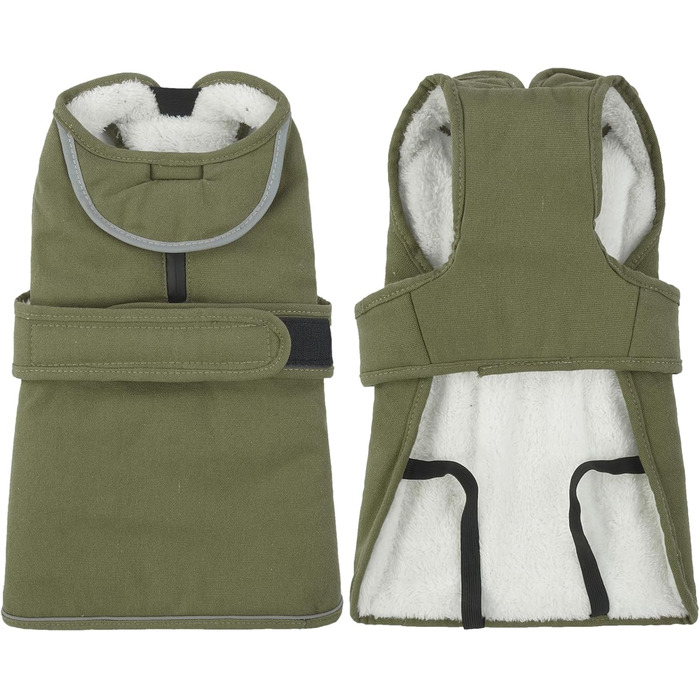 Зимовий теплий одяг для собак Kuoser: водонепроникний та вітронепроникний жилет з відбиваючими елементами, XS-3XL (обхват грудей 50-65 см)