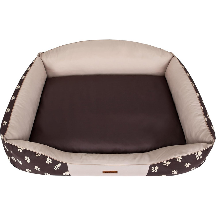 Ліжко для собак Hobbydog KRLCZK2, собаче ліжко-софа, кошик для собак, 84 x 65 см, Krone (Бежевий, XL, 1 шт.)