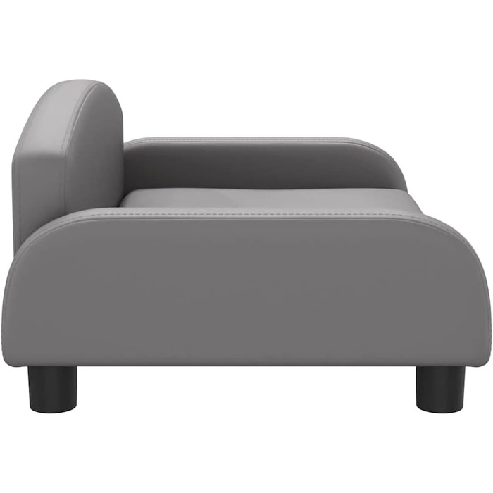 Ліжко для собак і котів vidaXL, м'яке штучна шкіра, сіре, 70x45x30 см, диван для маленьких собак і котів