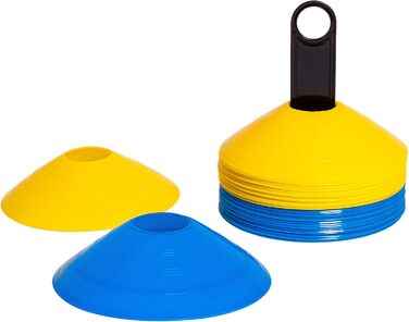 Набір навчальних дисків 8LevelUp: 40 штук (20 жовтих та 20 синіх), для футболу, кінного спорту, дресирування собак та коней, агіліті для собак