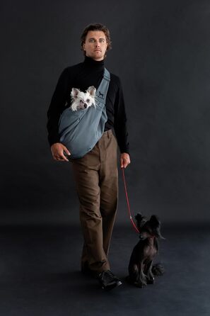 Трансформер для собак Noah & Paw: переноска для маленьких собак до 10 кг з регульованим ременем та м'яким хутром, подвійний захист, преміум-тканина Twill