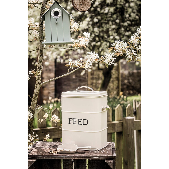 Контейнер для корму KitchenCraft Living Nostalgia з ложкою, 3 кг, 19 x 16 x 27 см