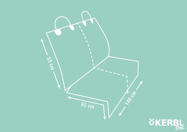 Захисний автомобільний килимок Kerbl для заднього сидіння, чорний