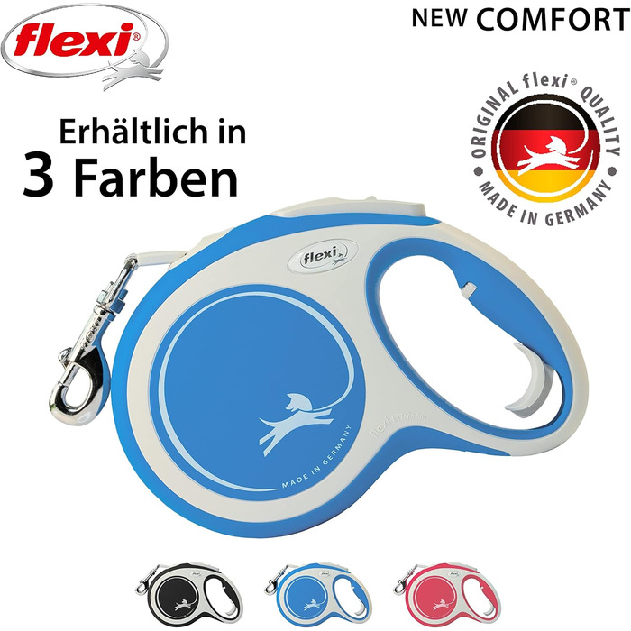 Рулетка-повідок Flexi Kerbl New Comfort синя, розмір S