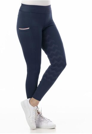 Легінси для верхової їзди Riding World Agadir для жінок та дівчаток | Легінси для їзди верхи з силіконовим повним нальотом та широким поясом | 2 кишені для телефону | Верхова одяг різних розмірів та кольорів (36, темно-синій)