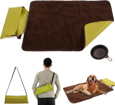 Водонепроникний килимок для тварин Bangminda 100x70 см з сумкою - ідеально для подорожей та кемпінгу (для собак, котів)