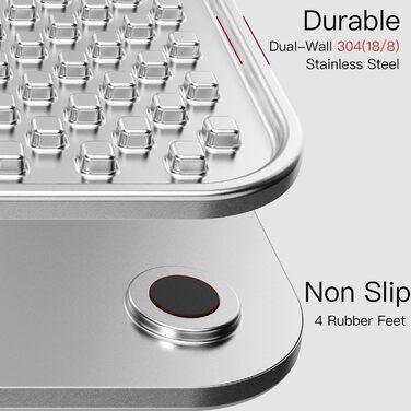 Лежак-лежанка для собак Schleckmatte з нержавіючої сталі 304, антиковзаюча, протиковзаюча, для собак та котів, запобігає ковтання, міцна та довговічна, знімає тривогу та нудьгу, придатна для миття в посудомийній машині (1 шт.)