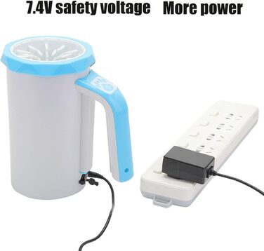 Автоматичний очищувач лап для собак PJDDP, портативний миючий пристрій для лап з м'якою силіконовою масажною щіткою, для великих і середніх собак, блакитний