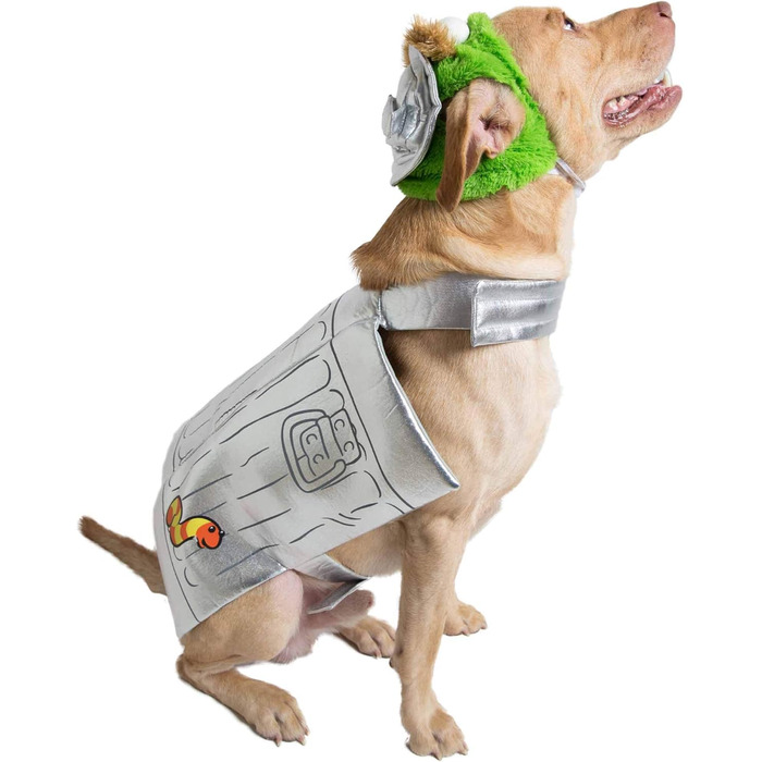 Костюм для собак Pet Krewe Oscar The Grouch, X-Large, для маленьких, середніх, великих та екстра-великих собак, ідеально для Хелловіну, Різдва, вечірок, фотосесій, подарунок для любителів собак, срібний