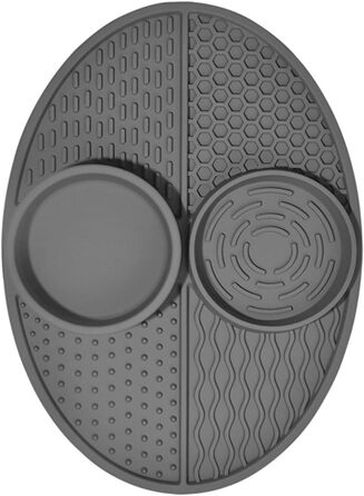 Килимок для повільного годування тварин Greabuy: для собак, котів, силікон, покращує травлення, зелений (сірий)