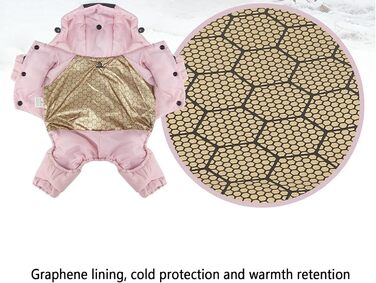 Зимовий теплий куртка для собак маленьких порід з капюшоном, водонепроникний, з підкладкою з графіту, розмір S, червоний