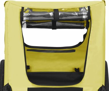 Фahrрадіантний причіп для велосипеда Tidyard: для собак, домашніх тварин, з функцією джоггінгу, складний, жовто-чорний