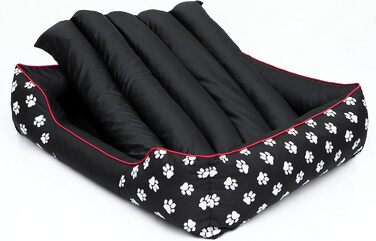 Крісло-ліжко для собак XL 110x90 см, чорне з лапами (L - 60x50 см)