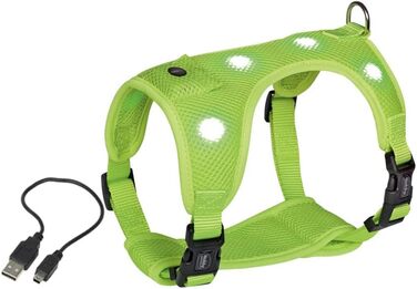 Шлея для собак Nobby FLASH MESH неонова жовта S (грудна 28-35 см, черевна 35-45 см)