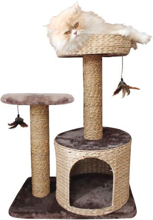 Когтеточка для котів Croci Natural Larix, 60x38x80,5 см, дерев'яна