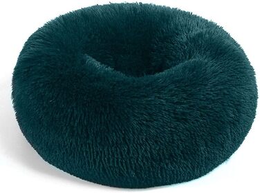 Кругле ліжко для собак та котів Chickw1, тепле м'яке ліжко-пончик, миється, неслизьке, 80 см, блакитне