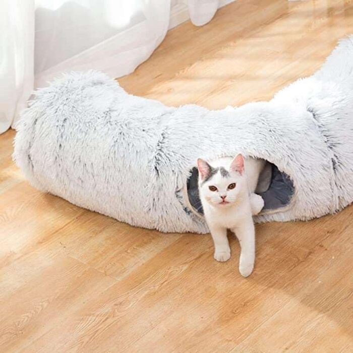 Тунель для котів з подушкою