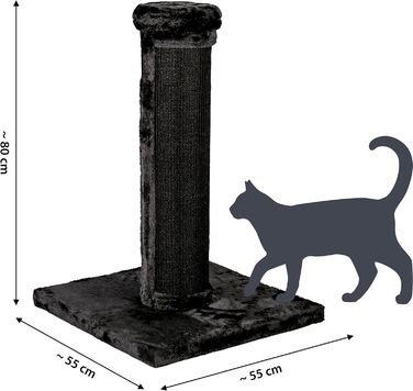 Добре® Преміум кігтеточка для котів з дерева з великими та стійкими кігтеточками в вишуканому дизайні - підходить для великих котів - 35 x 60 x 100 см