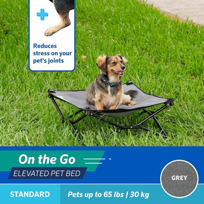 Підвищене ліжко для домашніх тварин Coolaroo On The Go, стандарт, сіре