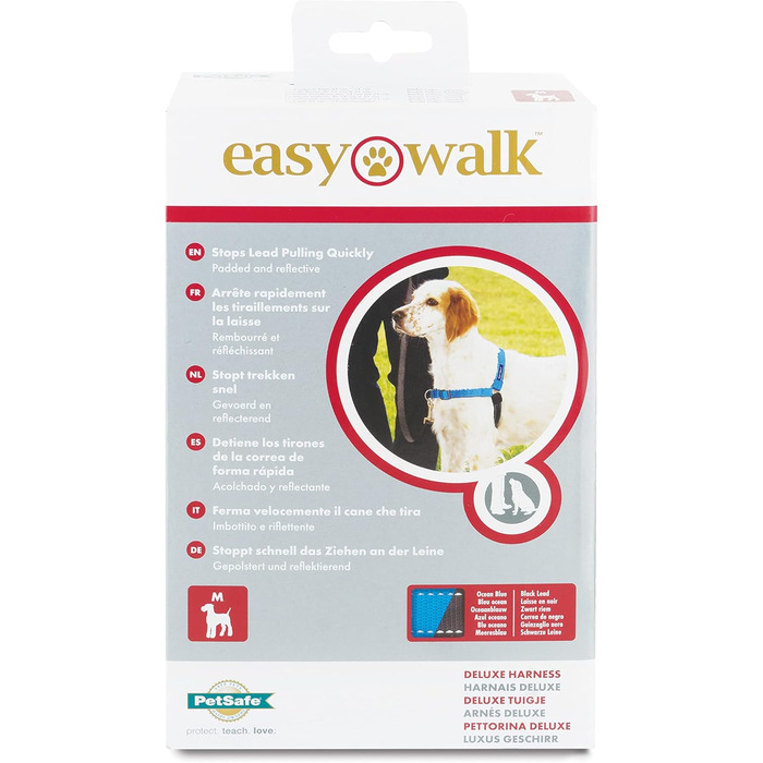 PetSafe Easy Walk Deluxe - шлейка для собак, нейлонова, чорна, розмір M (1 шт.)