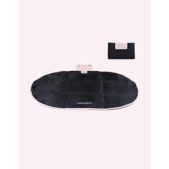 Килимок для собак United Pets Lazy Dog Mat - портативне лежання для собак, складний, для ресторану та подорожей, легкий, чорний/зелений, розмір L 67 x 45 x 1 см