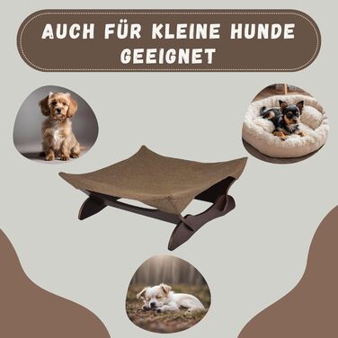 Крісло-гамак для котів та маленьких собак, крісло-лежанка для тварин, коричневе